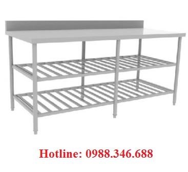 Bàn thao tác 3 tầng 2 kệ